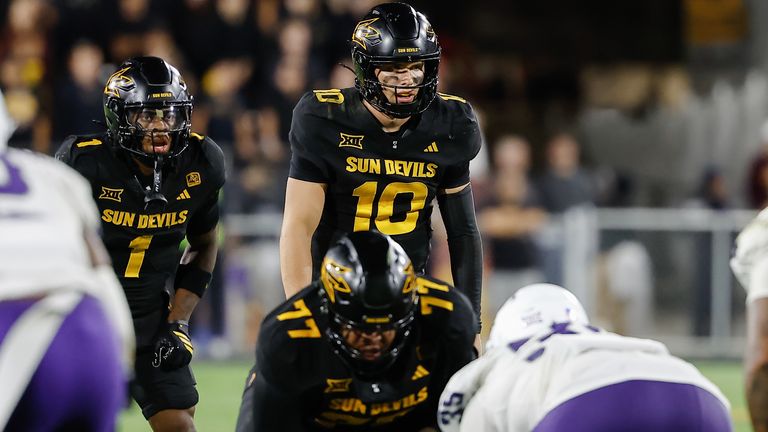TEMPE, AZ - SEPTEMBER 26: Arizona State Sun Devils quarterback Sam Leavitt (10)
