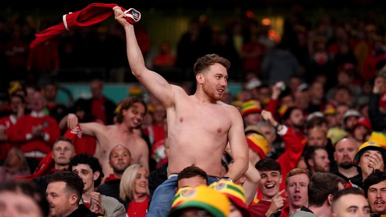 Wales' 7,000-strong travelling support never stopped singing at Wembley