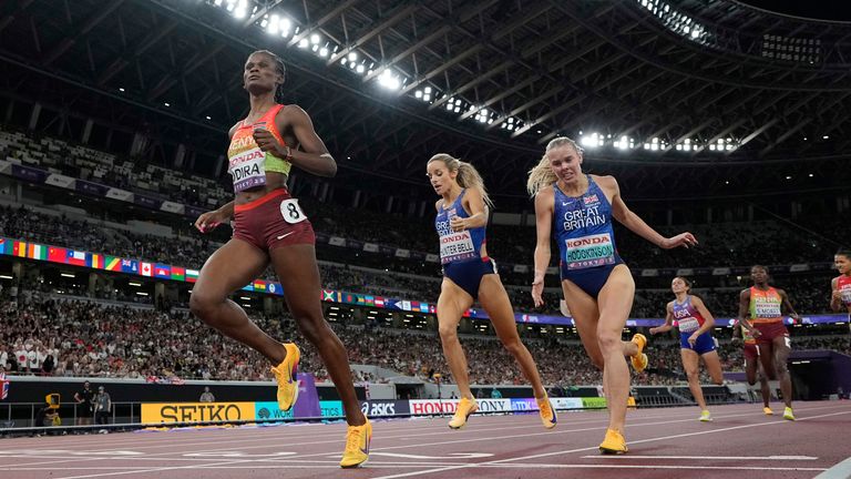 Georgia Hunter Bell and Keely Hodgkinson are training partners as part of M11 Track Club (AP Photo/David J. Phillip)