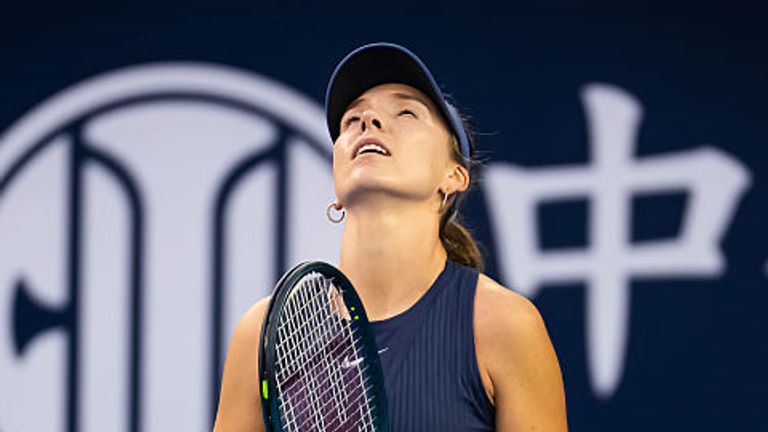 Katie Boulter was knocked out of the second round of the China Open after defeat to America's Amanda Anisimova