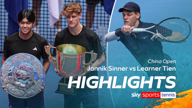 Highlights of Jannik Sinner against Learner Tien from the final of the China Open