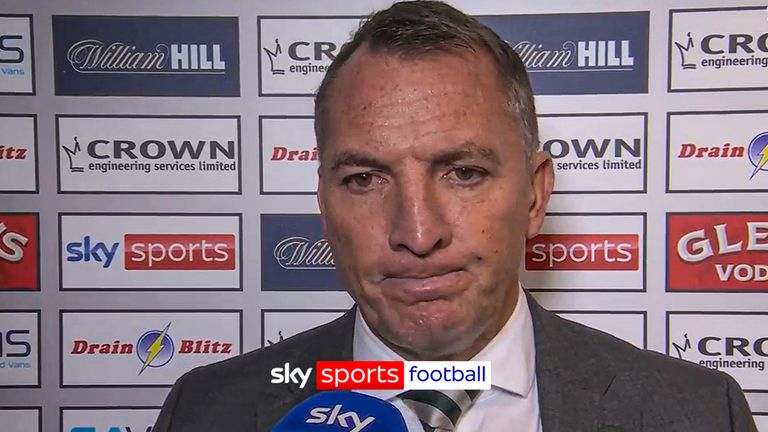 Celtic manager Brendan Rodgers reflects on his team's 2-0 loss to Dundee, which sees them fall further behind Hearts at the top of the SPFL table.