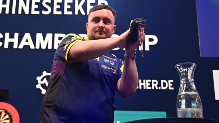 Luke Littler closes on world No 1 spot after emphatic opening win over Raymond van Barneveld at European Championship | Darts News