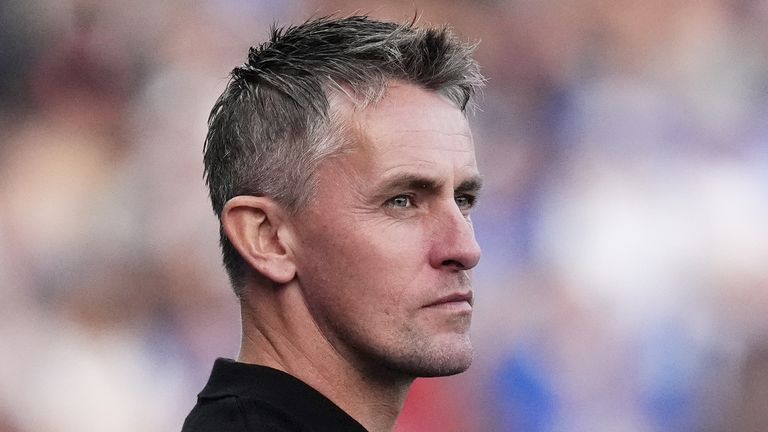 Ipswich Town manager Kieran McKenna during the Sky Bet Championship match at St. Andrew's @ Knighthead Park, Birmingham.