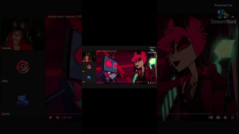 Alastor VS Vox  Hazbin Hotel Season 2 Official Trailer Reaction #hazbinhotel #hazbinhotelseason2