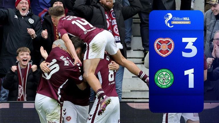 Hearts 3-1 Celtic | Scottish Premiership Highlights