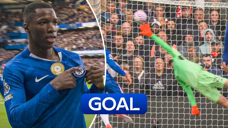 Moises Caicedo's stunning strike gives Chelsea an early lead in their Premier League clash with Liverpool.