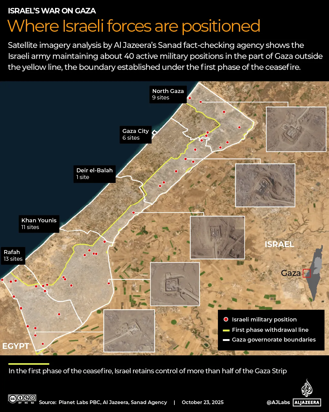 INTERACTIVE - Where Israeli forces are positioned yellow line gaza map-1761200950