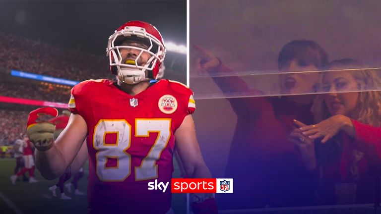 Playing to the crowd | Kelce celebrates with dance for fiancé Swift