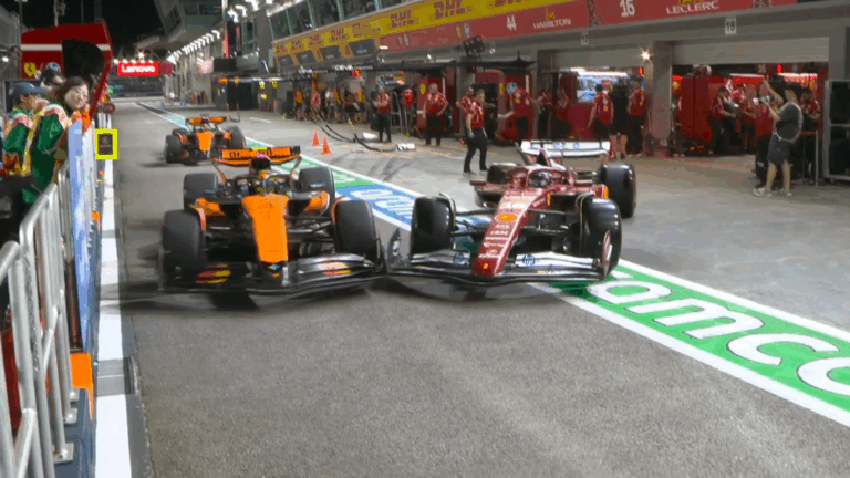 Singapore GP: Oscar Piastri tops chaotic second practice as Charles Leclerc hits Lando Norris in pit lane | F1 News