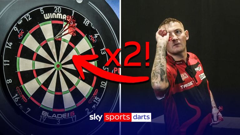 Nathan Aspinall hits two perfect nine-darters in one day at the PDC World Championships.