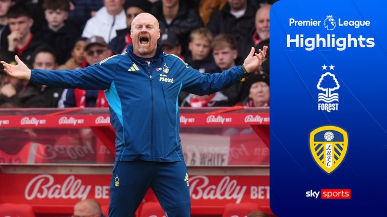 Sean Dyche enjoys his PL win as Nottingham Forest boss after a 3-1 win against Leeds.
