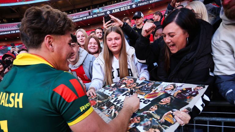 Reece Walsh delighted fans with autographs