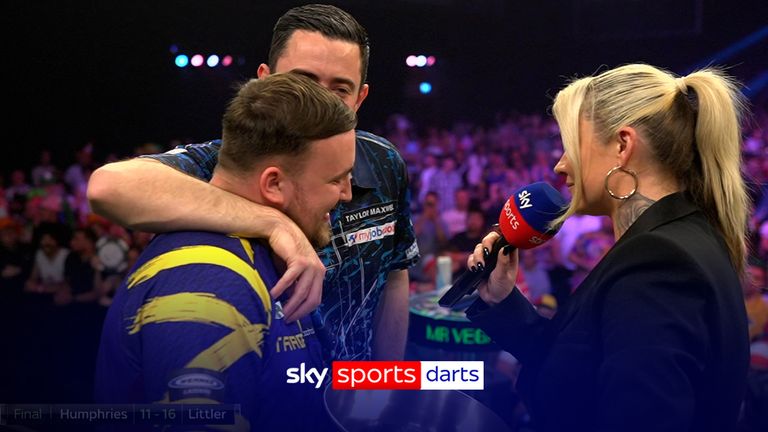 Luke Humphries declared that he’s going to war with Luke Littler at the World Darts Championship as the two shared some friendly words after Littler’s Grand Slam of Darts win. 