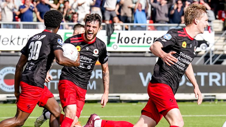 Troy Parrott scored two hat-tricks for Excelsior in the relegation play-offs, but they ultimately lost in the two-legged final