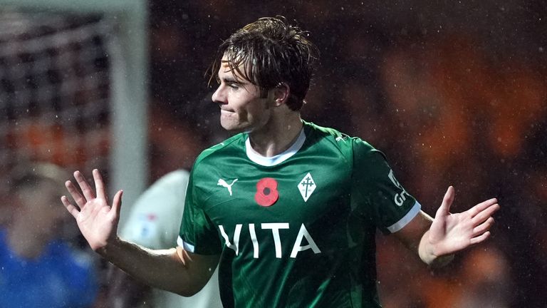 The 20-year-old has scored seven goals for Stockport so far this term