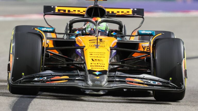 Las Vegas GP: Lando Norris fastest for McLaren but second practice disrupted by loose manhole cover | F1 News