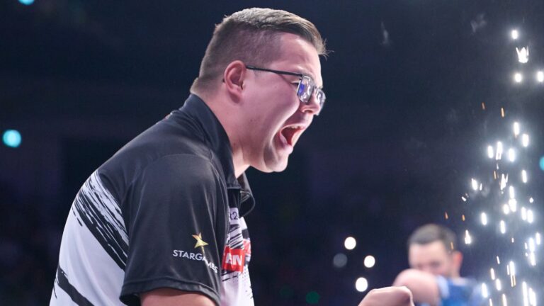 Luke Humphries suffers first-round exit as Luke Littler storms through opening test at Players Championship Finals | Darts News