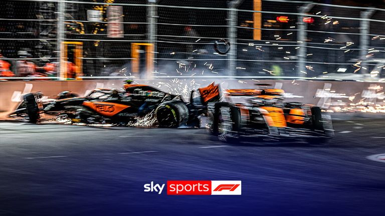 Watch back to the 2023 Las Vegas Grand Prix where Lando Norris suffered a nasty crash on lap three.