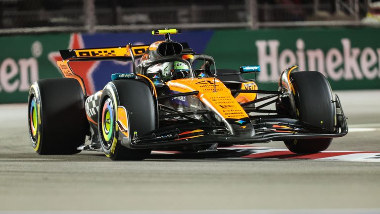 Lando Norris' lead in the Drivers' Championship is 24 points over Oscar Piastri and Max Verstappen