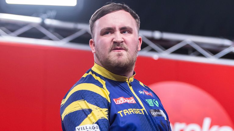 Luke Littler at the Players Championship Finals