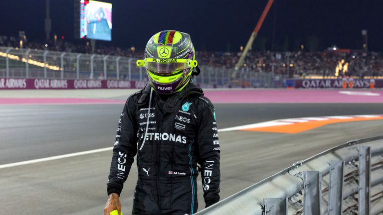 The FIA are 'revisiting' this incident where Lewis Hamilton crossed the live track at the Qatar Grand Prix following his crash with George Russell.