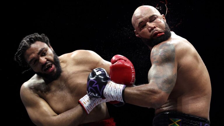 Jeamie TKV defeats Frazer Clarke via split decision to claim vacant British heavyweight title | Boxing News