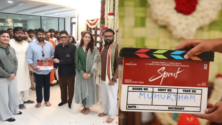 Chiranjeevi graces Spirit muhurat puja, Sandeep Reddy Vanga says, ‘Prabhas anna’s hands were…’