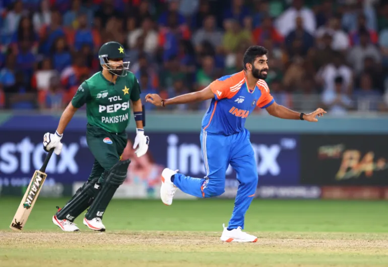 Jasprit Bumrah in action.