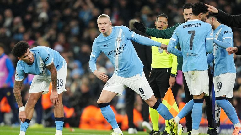 Erling Haaland came on in the second half, but could not find the goals for Man City