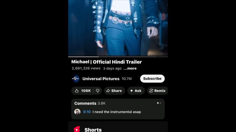Michael Official Trailer Hindi |Indian Michael jackson trailer meme template  #shorts #ytshorts