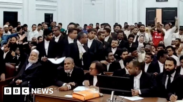 Moment Ex-Bangladesh leader Sheikh Hasina’s sentence is announced