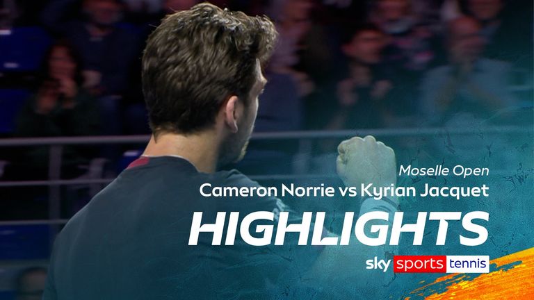 Highlights of the Moselle Open match between Cameron Norrie and Kyrian Jacquet.