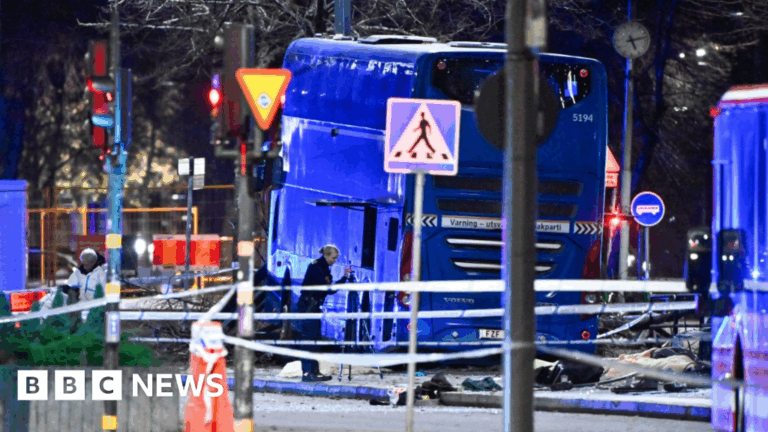 Several killed after bus crashes into bus stop in Stockholm
