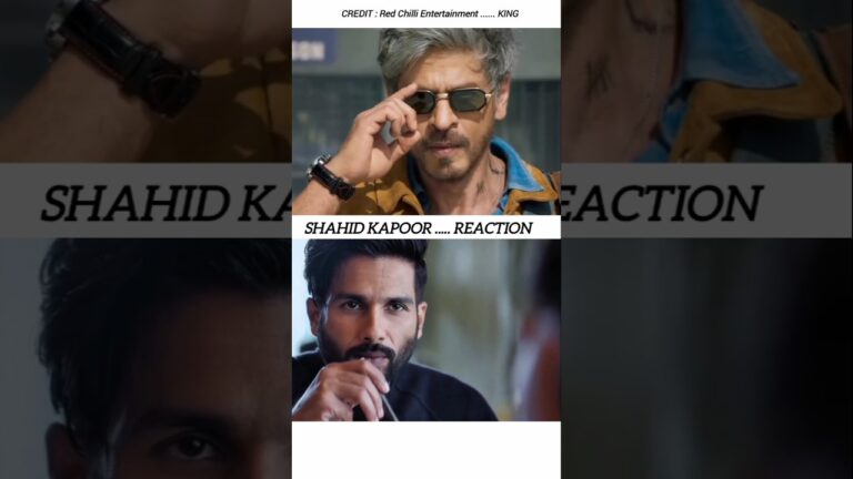 Shahid Kapoor Reaction on King Teaser |King Teaser Srk |King official Teaser |king Teaser Shahrukh
