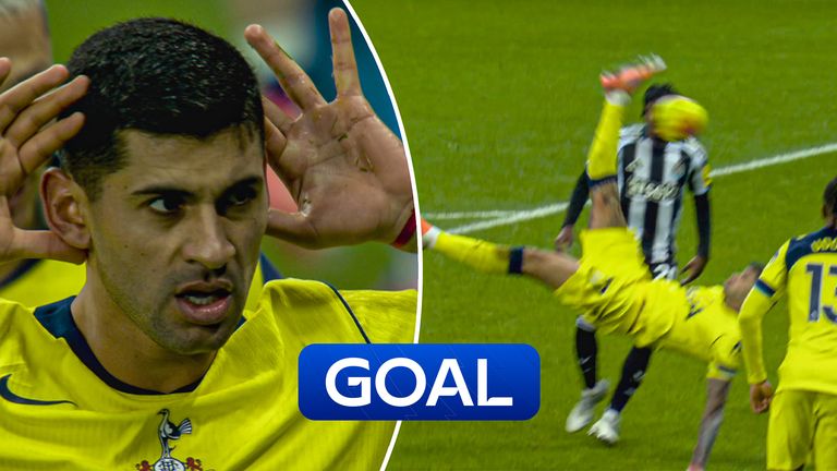 Romero scores overhead kick to seal a point for Spurs.