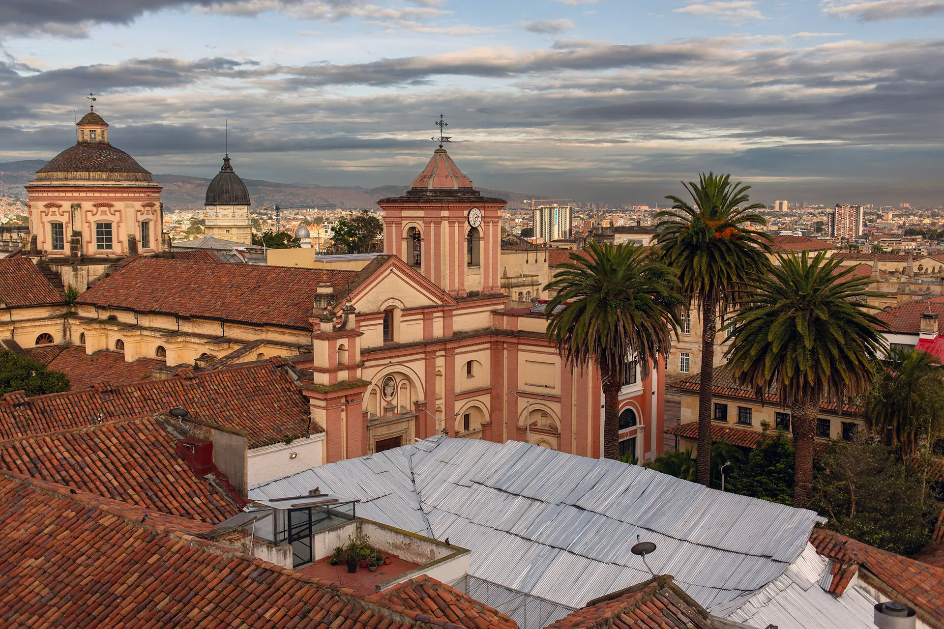 a semi-aerial view of Bogotá, Colombia