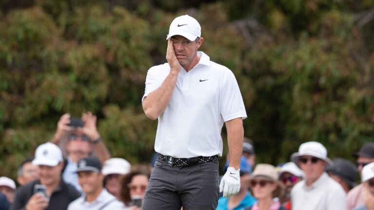 Rory McIlroy nine strokes behind Australian Open leaders after strange encounter with banana peel in Melbourne | Golf News