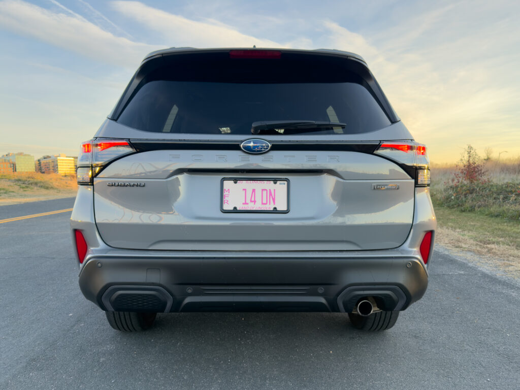Subaru Forester Hybrid seen from behind