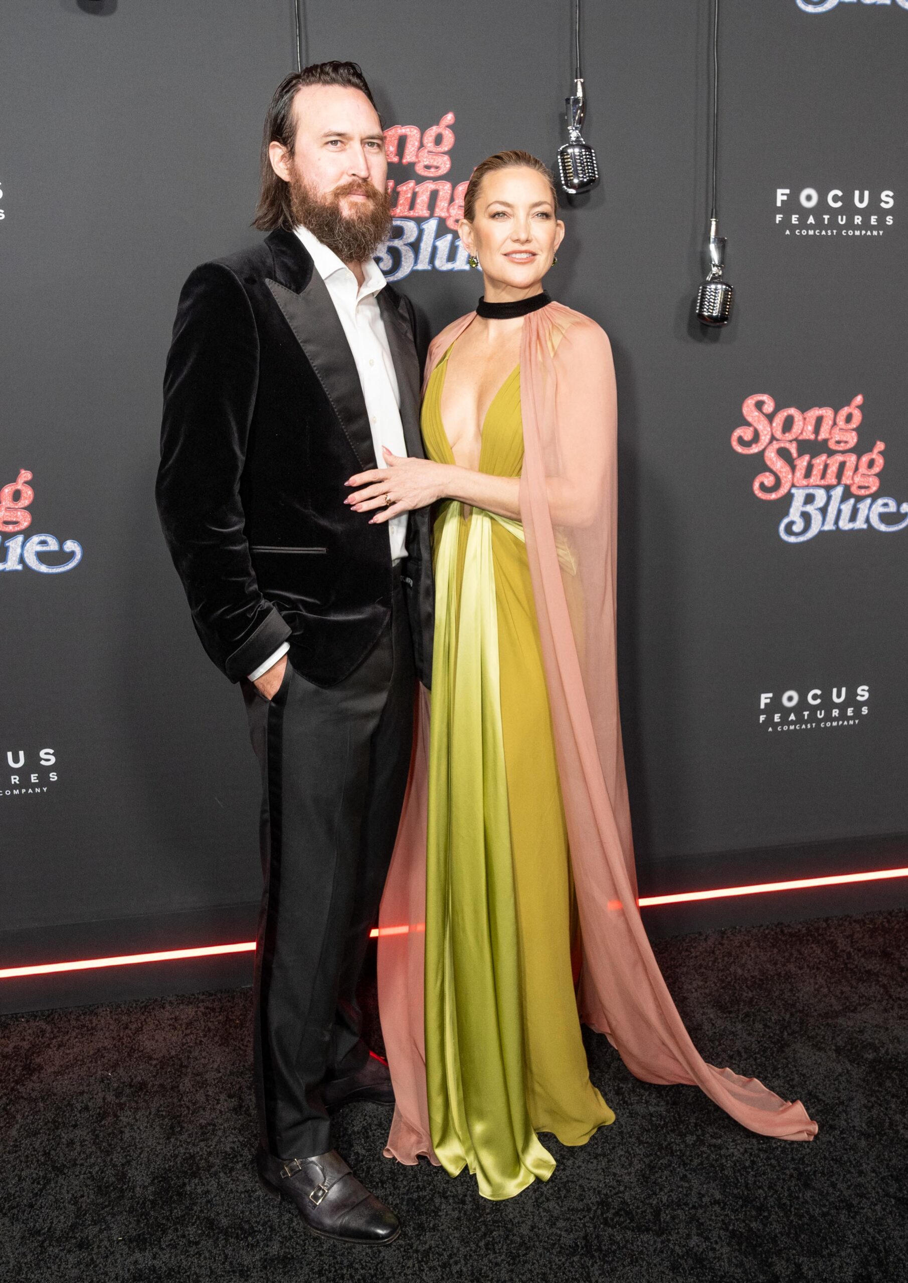 Kate Hudson and Danny Fujikawa at the Song Sung Blue premiere red carpet