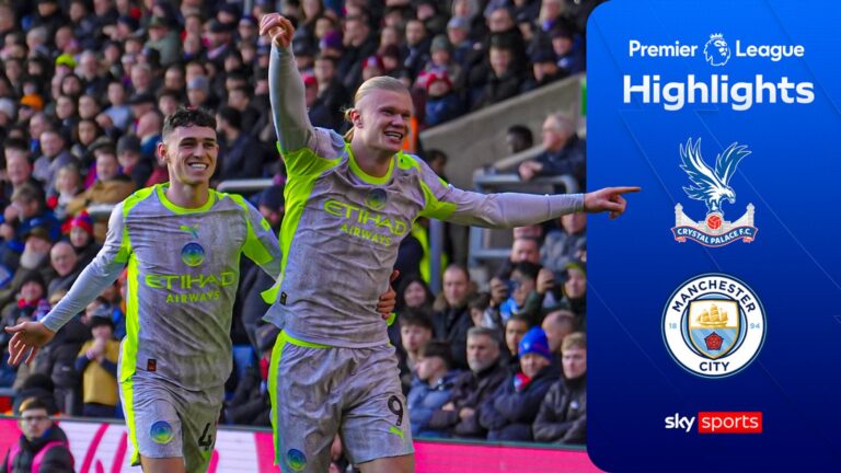 Haaland double guides Man City to win over Palace