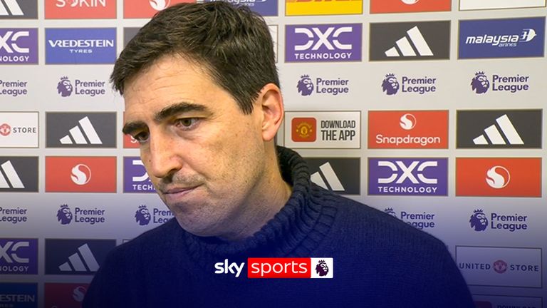 Andoni Iraola expresses his disappointment despite taking a point away from Old Trafford after a thrilling 4-4 draw