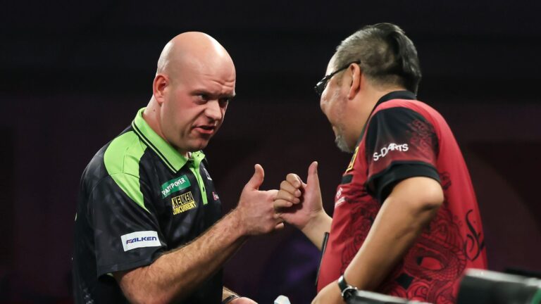 World Darts Championship 2026: Michael van Gerwen battles through against Mitsuhiko Tatsunami as Fallon Sherrock beaten by Dave Chisnall | Darts News