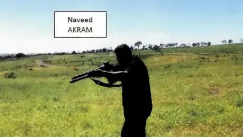 Supplied Another screengrab that police say shows Naveed Akram conducting firearms training in a countryside location