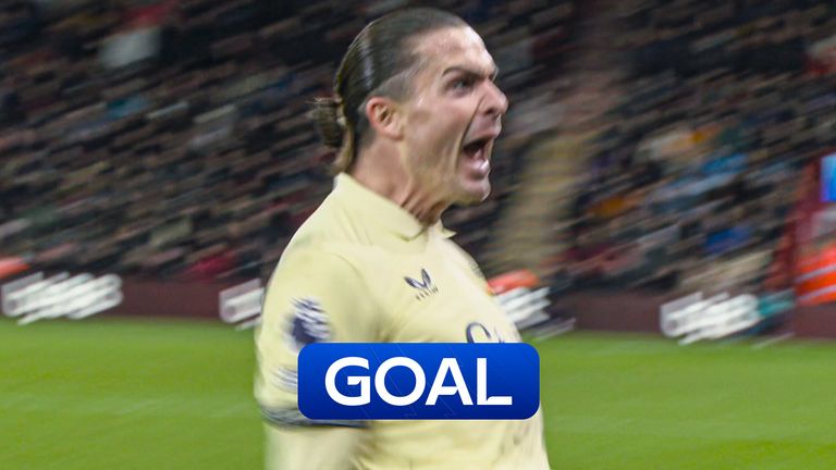 Grealish scores to give Everton the lead against Bournemouth.