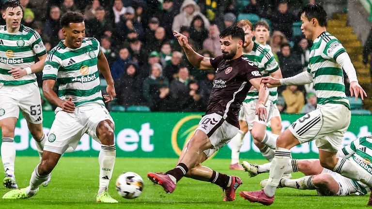 Claudio Braga fires Hearts ahead at Celtic