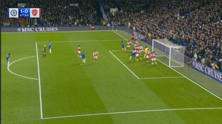 Fernandez was in an offside position when Chalobah flicked the ball on