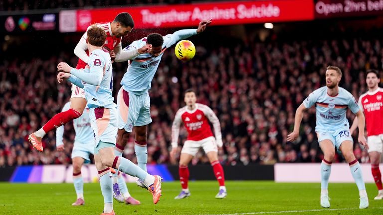 Mikel Merino heads Arsenal in front