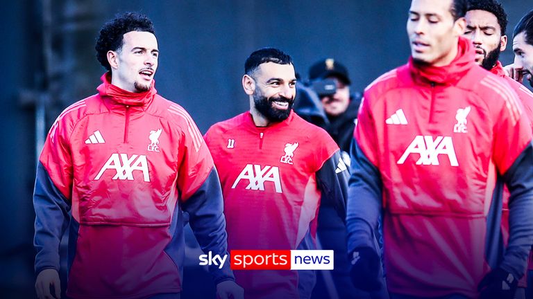 Mohamed Salah trains with Liverpool ahead of Inter Milan clash