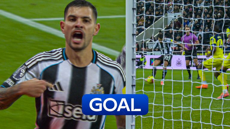 Newcastle take the lead against Tottenham Hotspur.